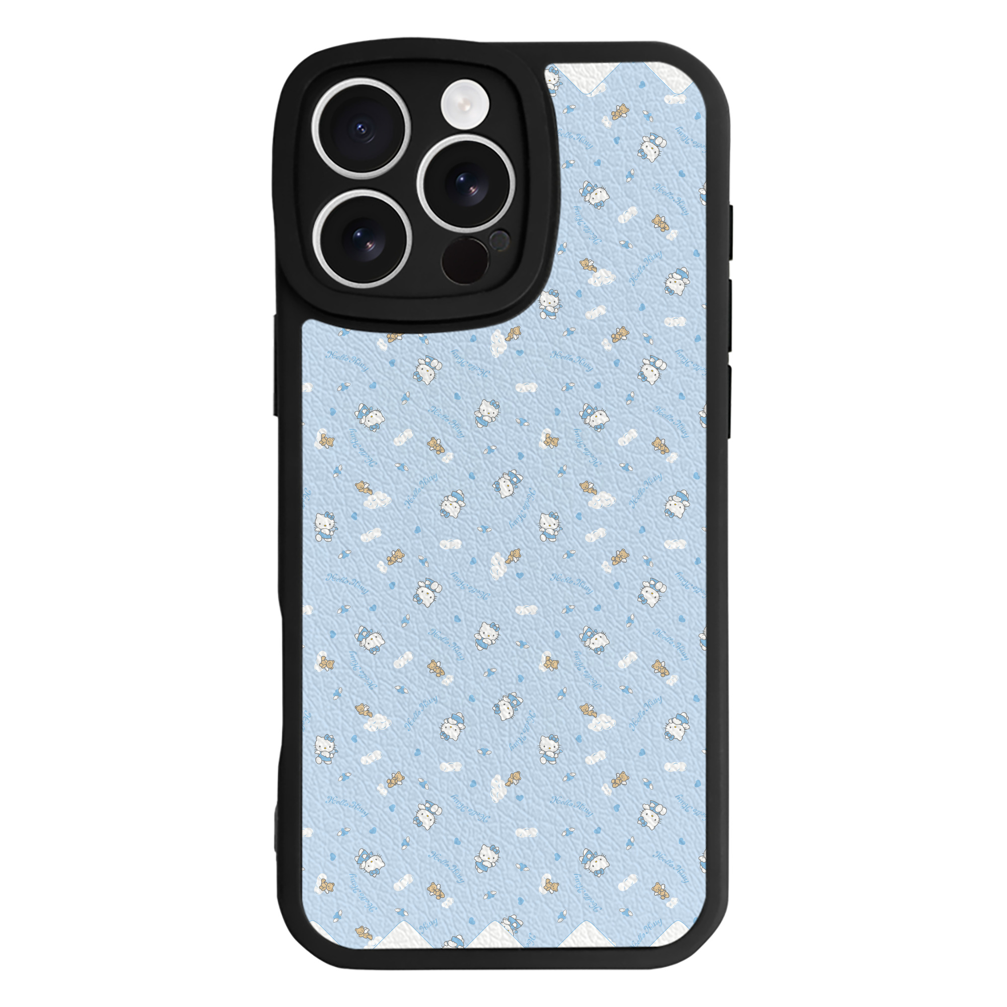 （画像用） Hello Kitty ハローキティ 【iPhone 16シリーズ対応】シリコンスマホケース（レザー調） 材質：シリコン